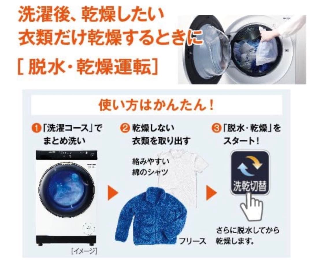 全国送料込2024年製AQUAドラム式洗濯乾燥機 AQW-DM10R-L左開き