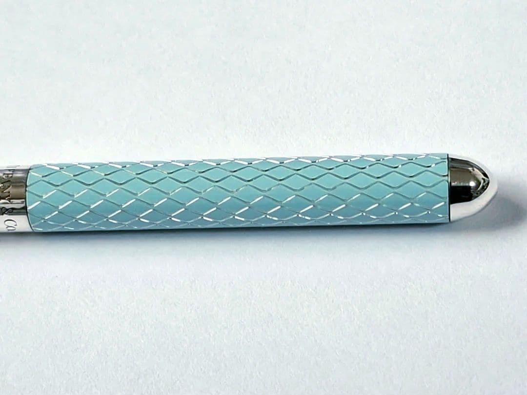 美品　TIFFANY　ティファニー　パースペン　ブルー　純銀製 ダイヤモンド