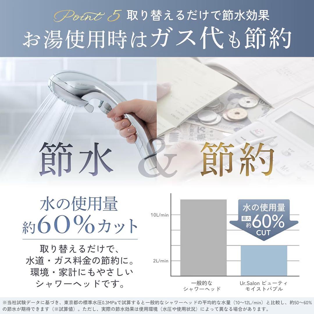 シャワーヘッド 日本企業開発 マイクロナノバブル 節水高水圧 肌ケア 美髪