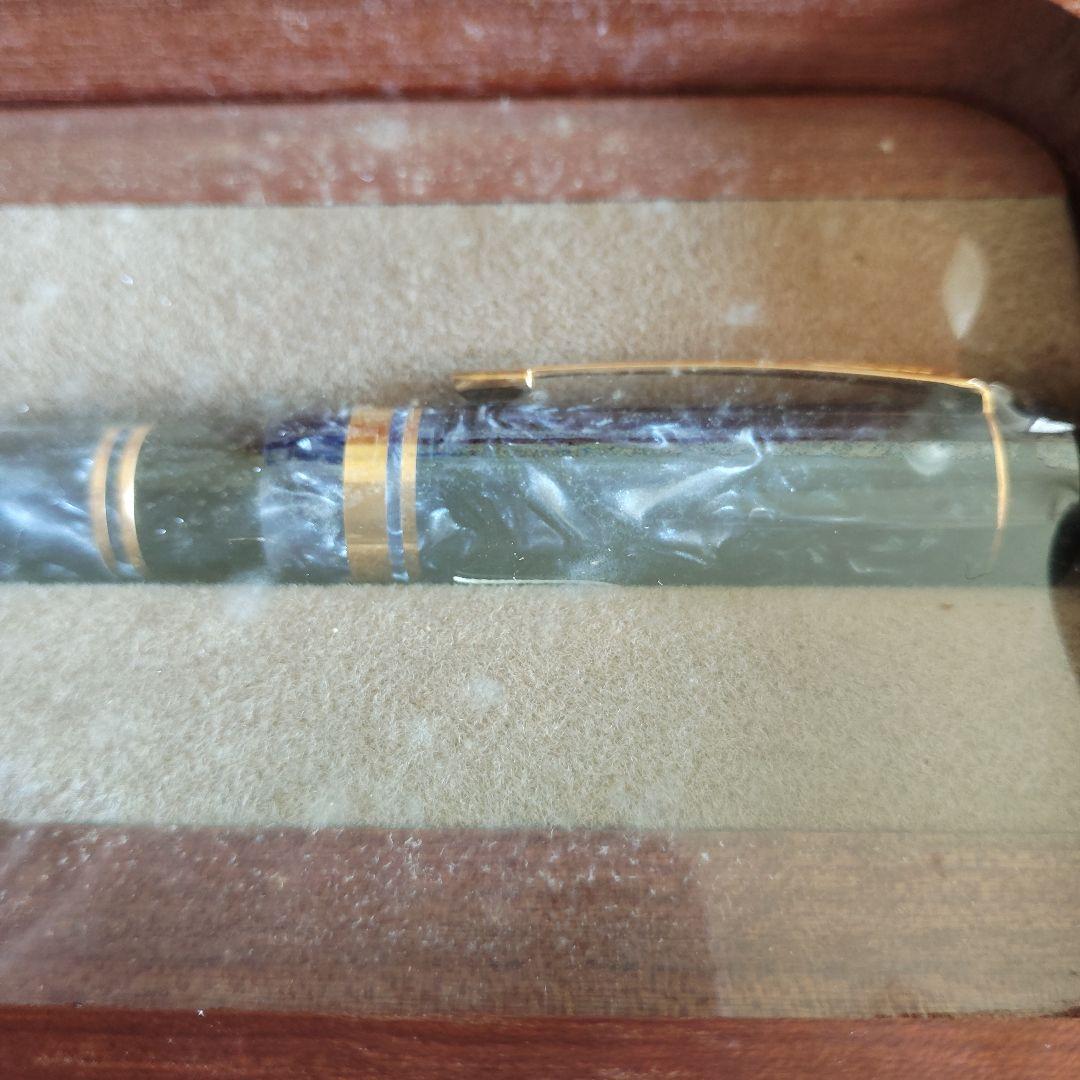 PARKER デュオフォールド 万年筆 ブルーマーブル GT 18K 英国製