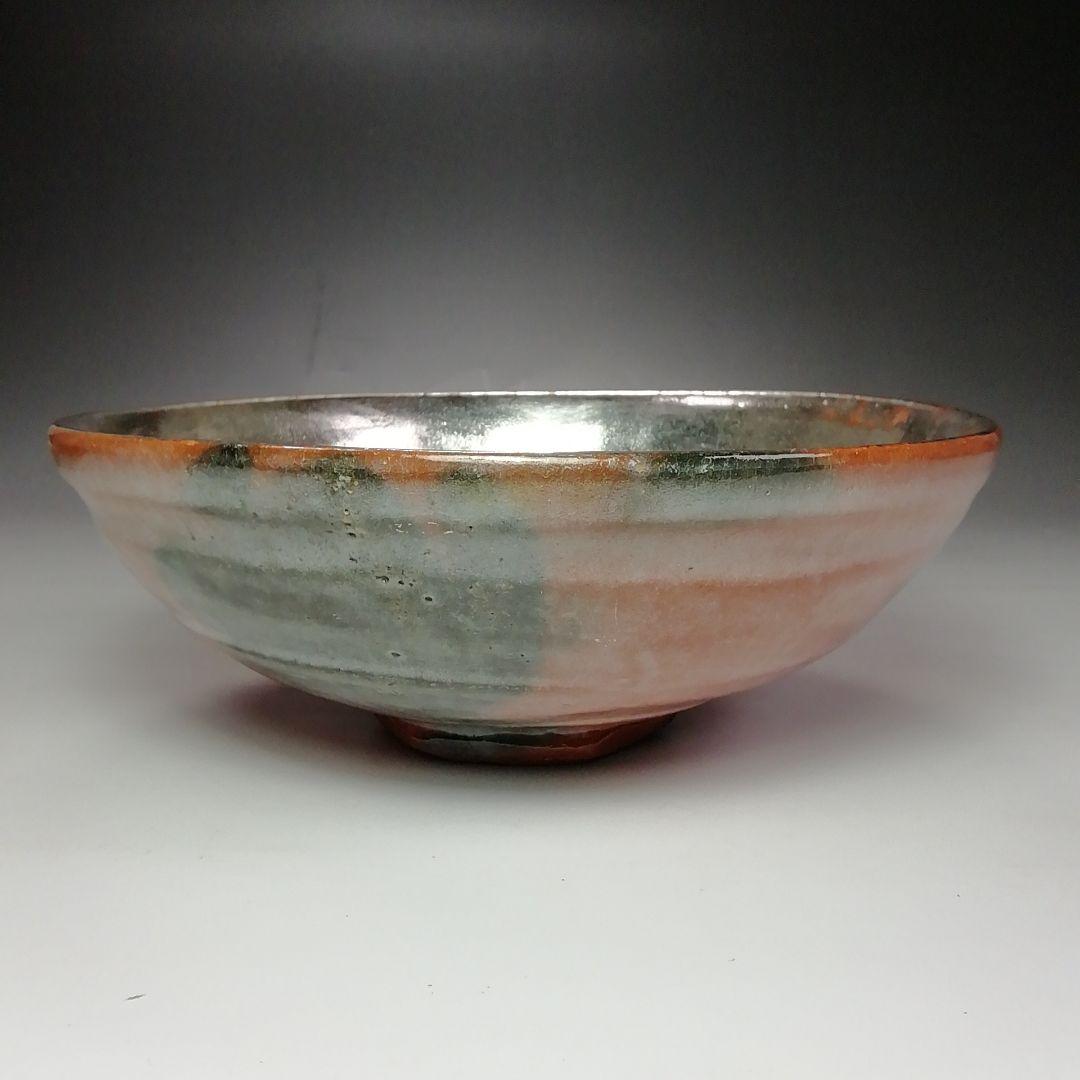 Ｓ６１５　嶋台茶碗　『赤楽』『鈴木常楽作』『金銀一双』　共箱　茶道具