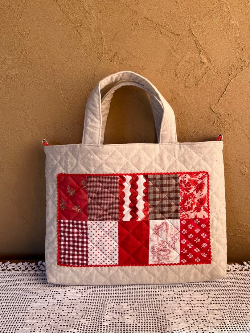 通園用　パッチワーク キルティングbag 3点set