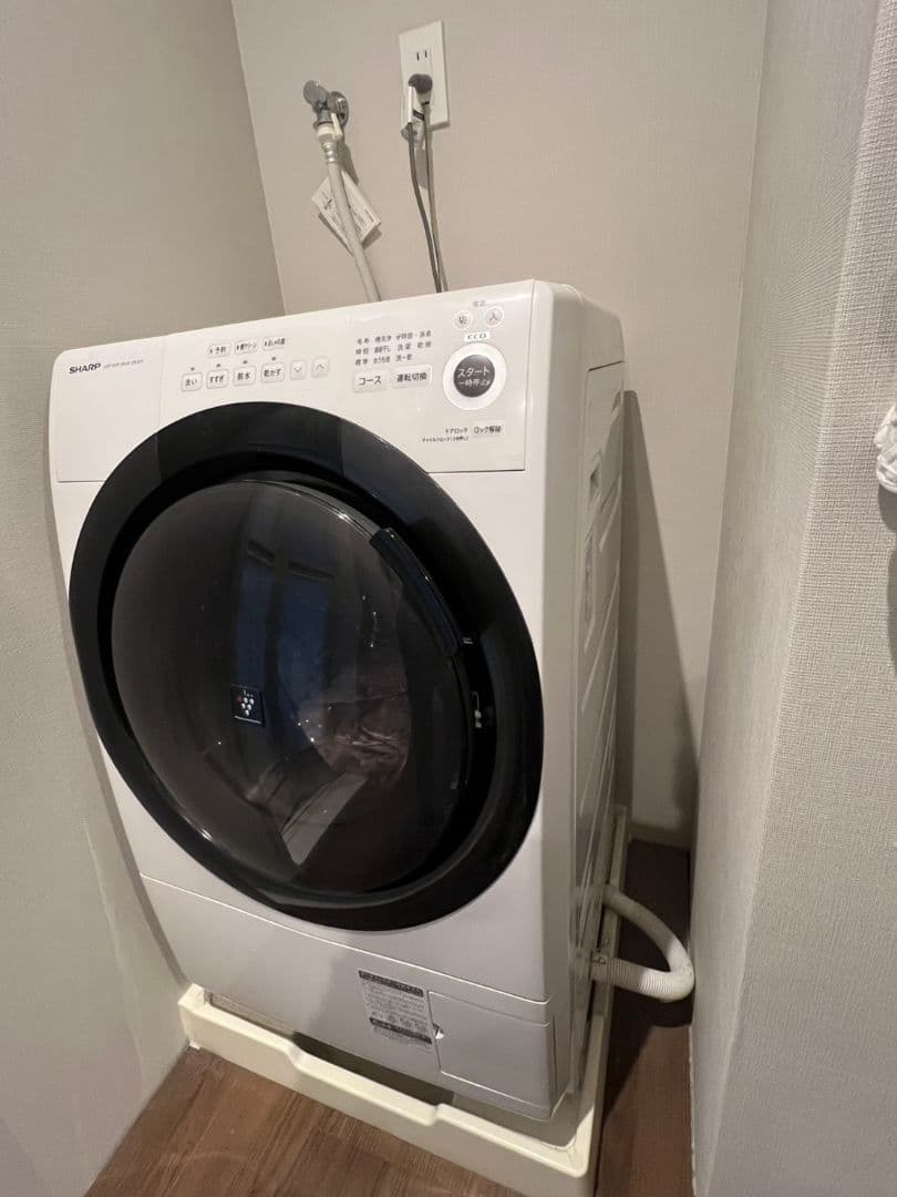 SHARP ドラム式洗濯機 本体 ホワイト