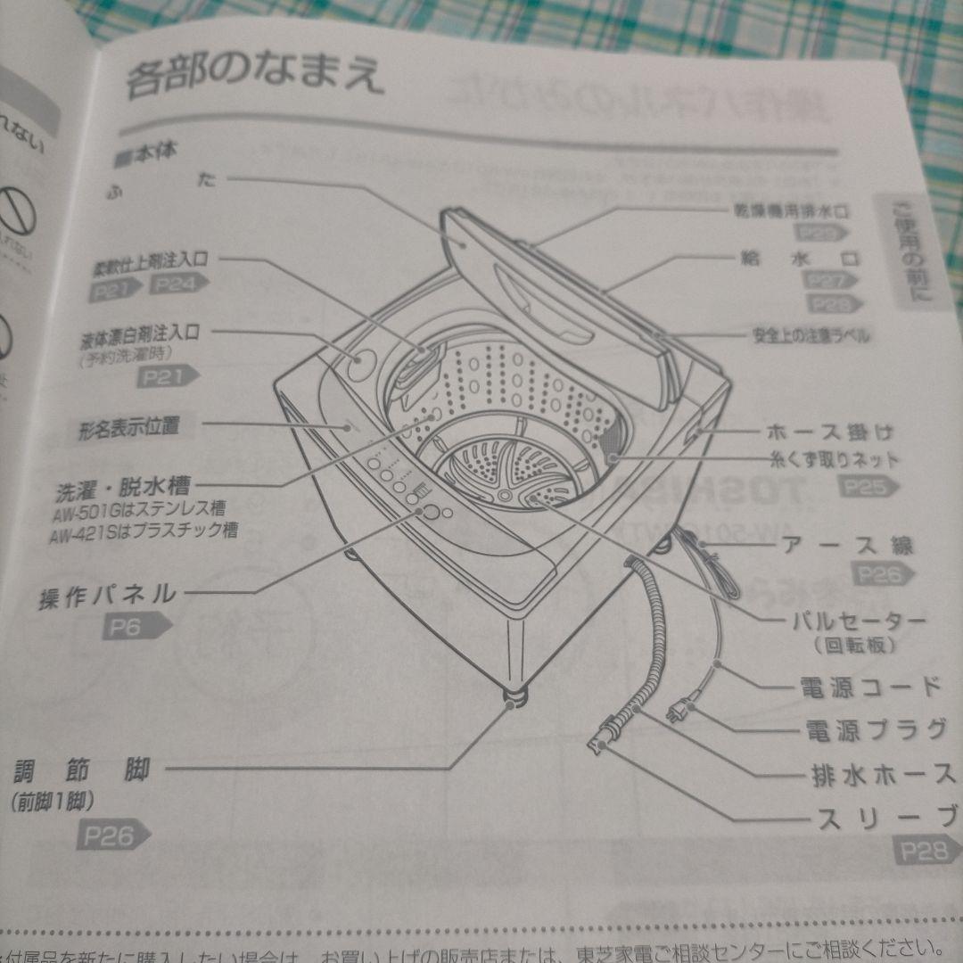 TOSHIBA　からみま洗　全自動洗濯機
