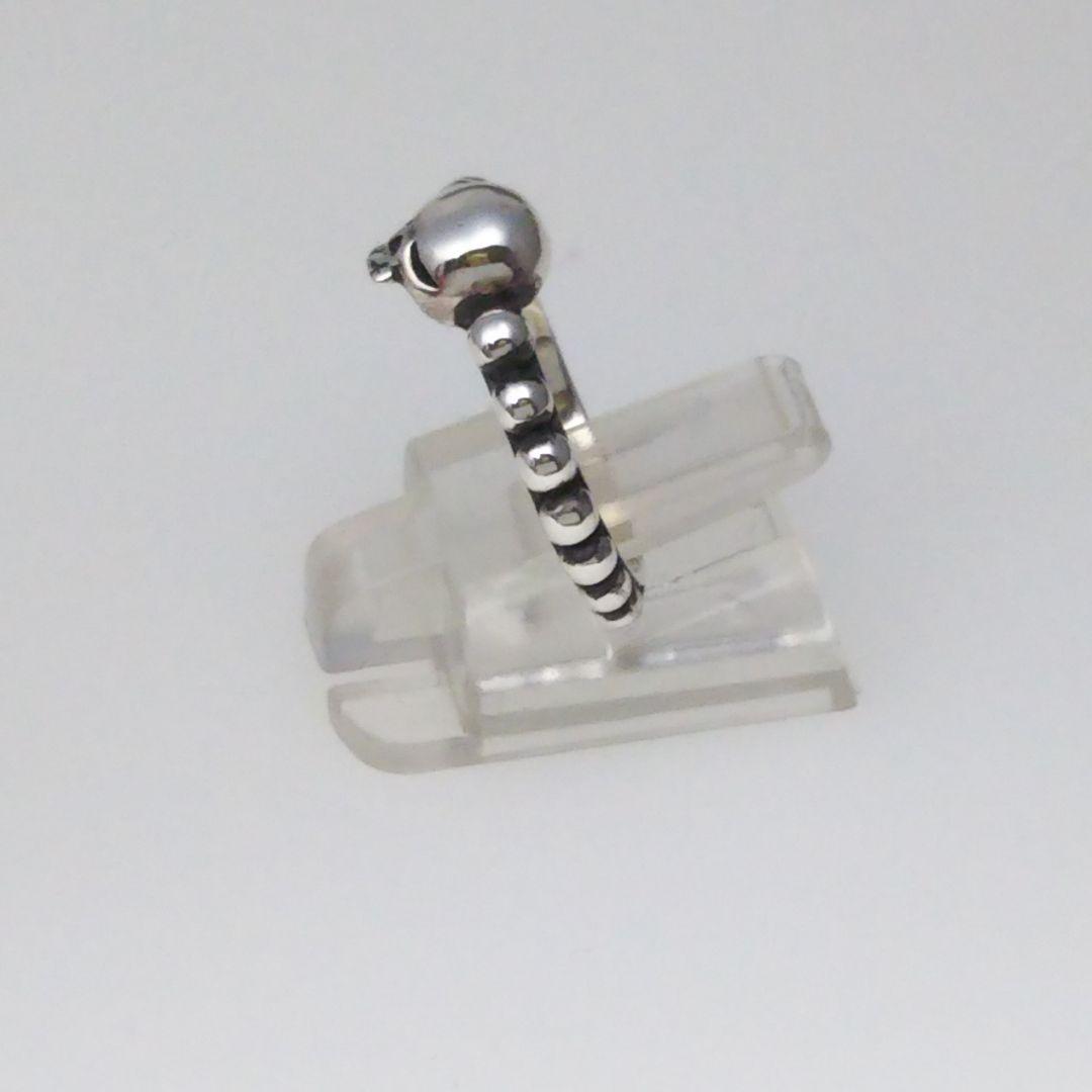 オリジナルハンドメイド シルバーリング 13号    球スカル
