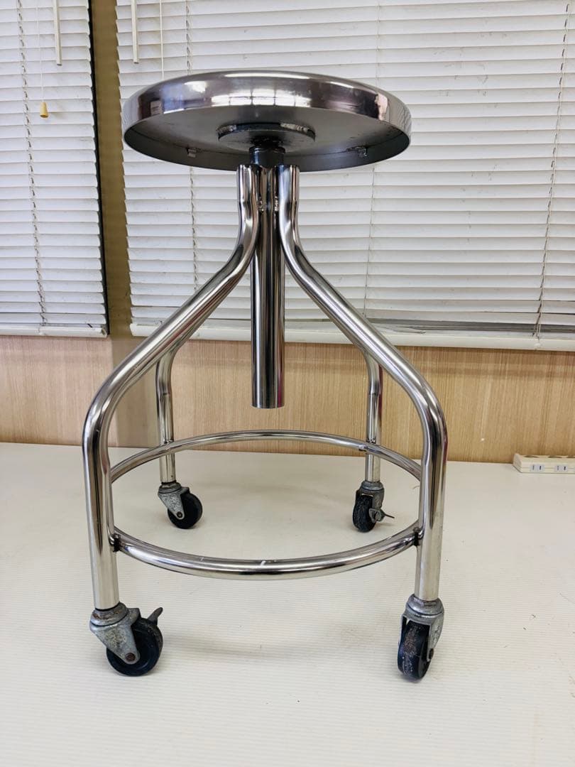 ステンレス ドクターチェア 回転イス 手術用 業務用仕様 軽量　頑丈　病院