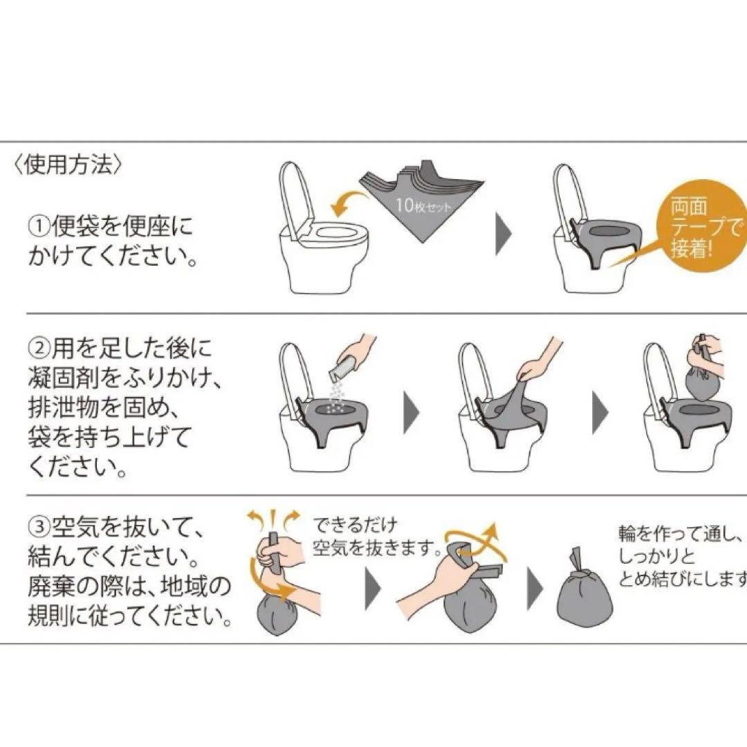 バラ売り可⭕️コクヨ 非常用トイレ 防災の達人 10枚重ね【49回分】