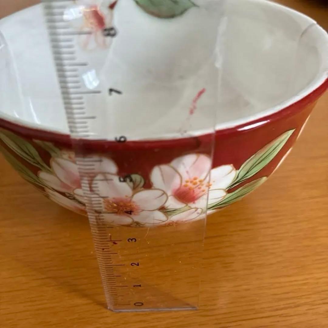 陶あん　伝統工芸赤色抹茶茶碗　飯碗