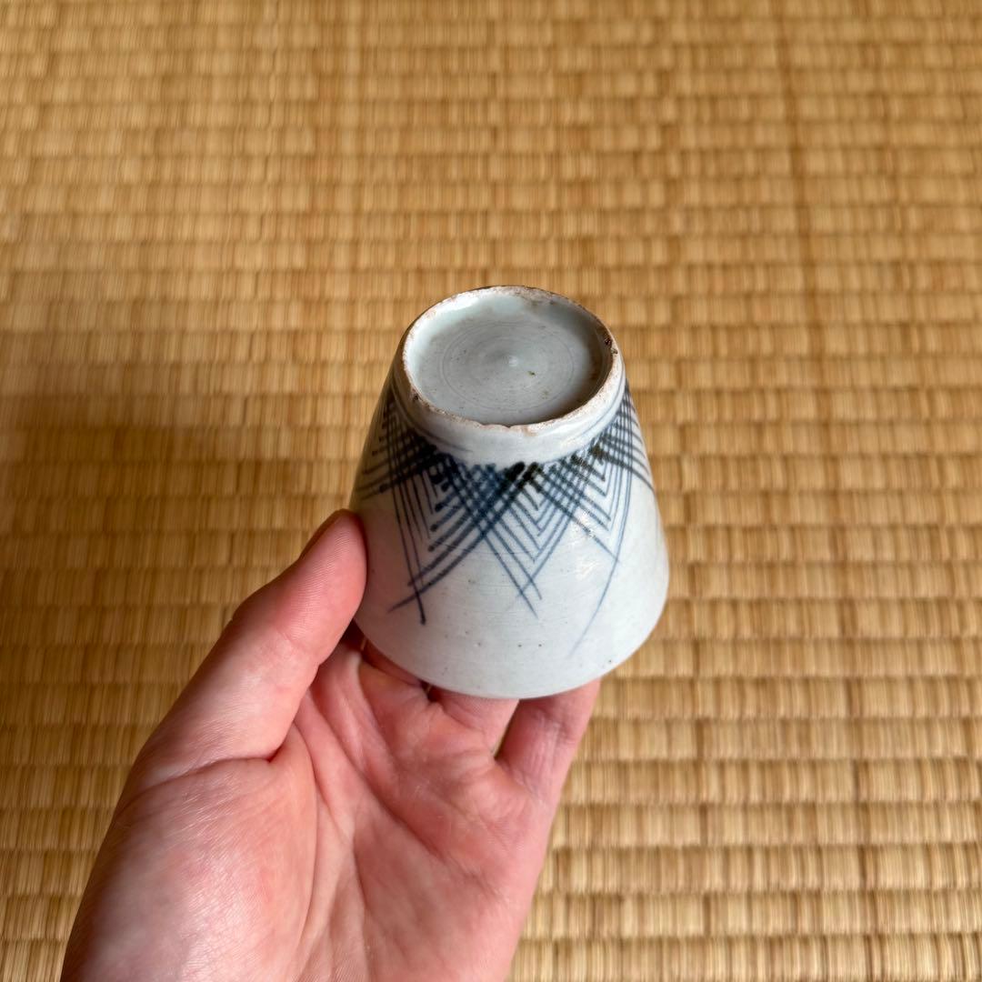 古伊万里 染付 檜垣文 蕎麦猪口 江戸時代 古波佐見 古瀬戸 古美術 骨董 民藝