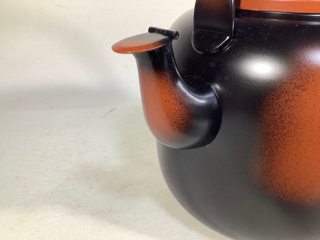 銅製　水注　腰黒水注　口蓋付　茶道具