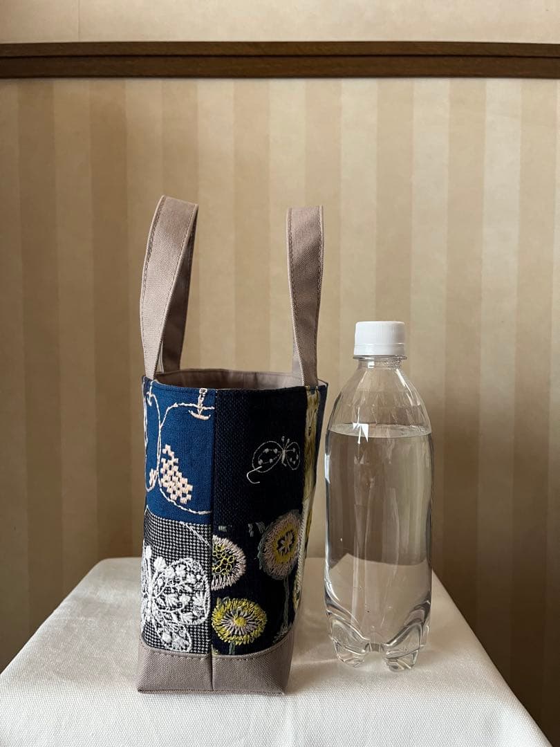 ハンドメイド　パッチワークミニトートバッグ　ミナペルホネン