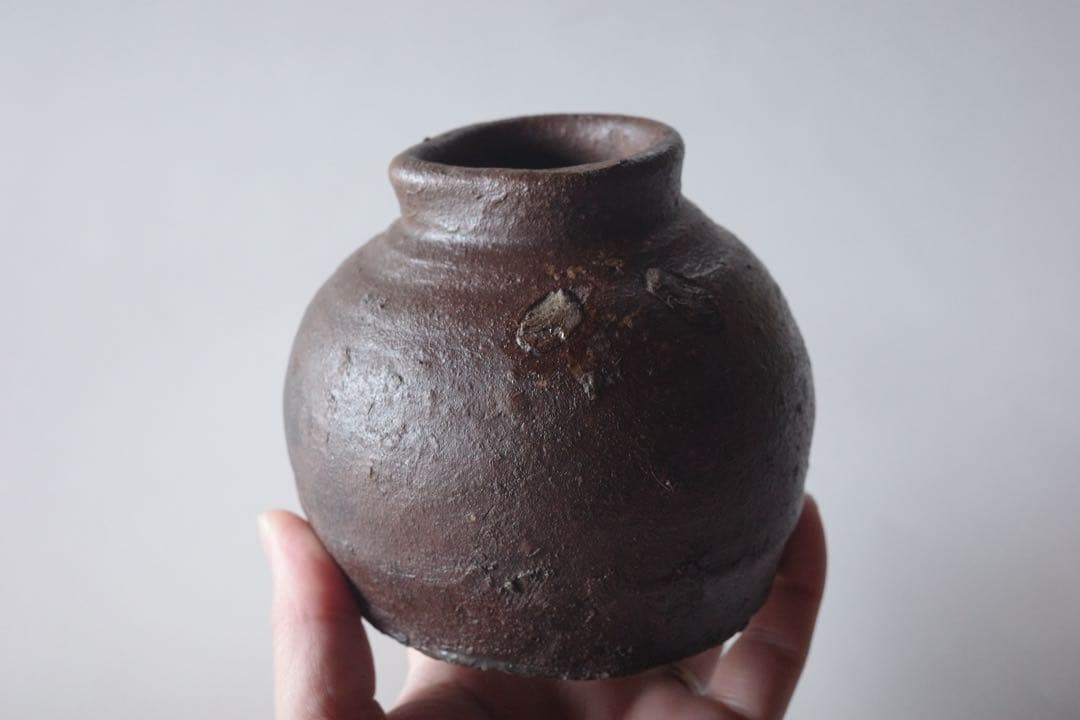 古越前 片口小壺 江戸期頃 時代壺 花器