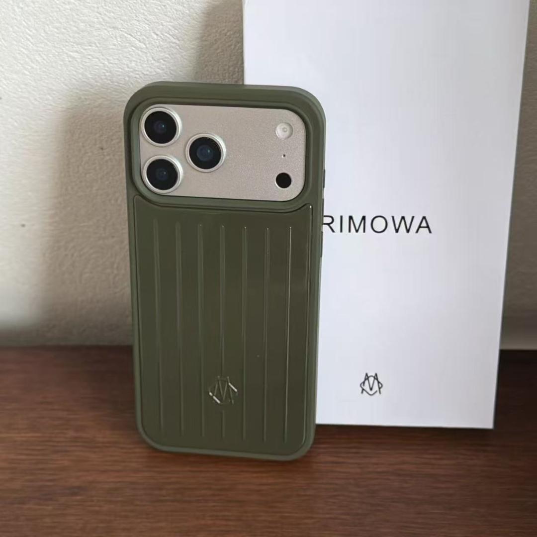 RIMOWA オリーブグリーン iPhone17Proケースイヤレス充電が可能
