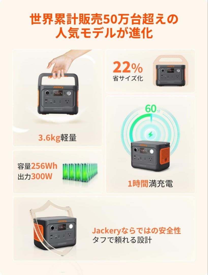 発電機・ポータブル電源 Solar Generator 240 40W mini JSG-2404A