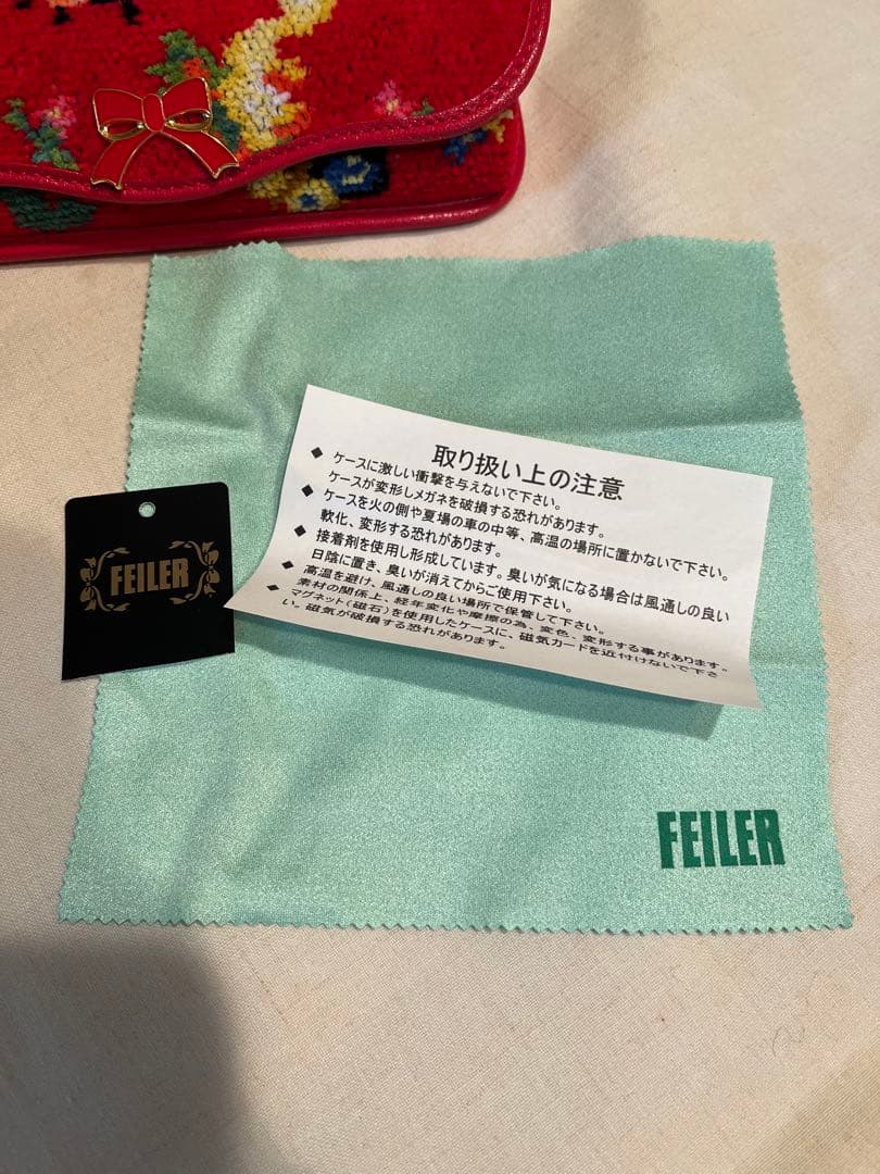 FEILER フェイラー　ハイジ　メガネケース 赤　未使用