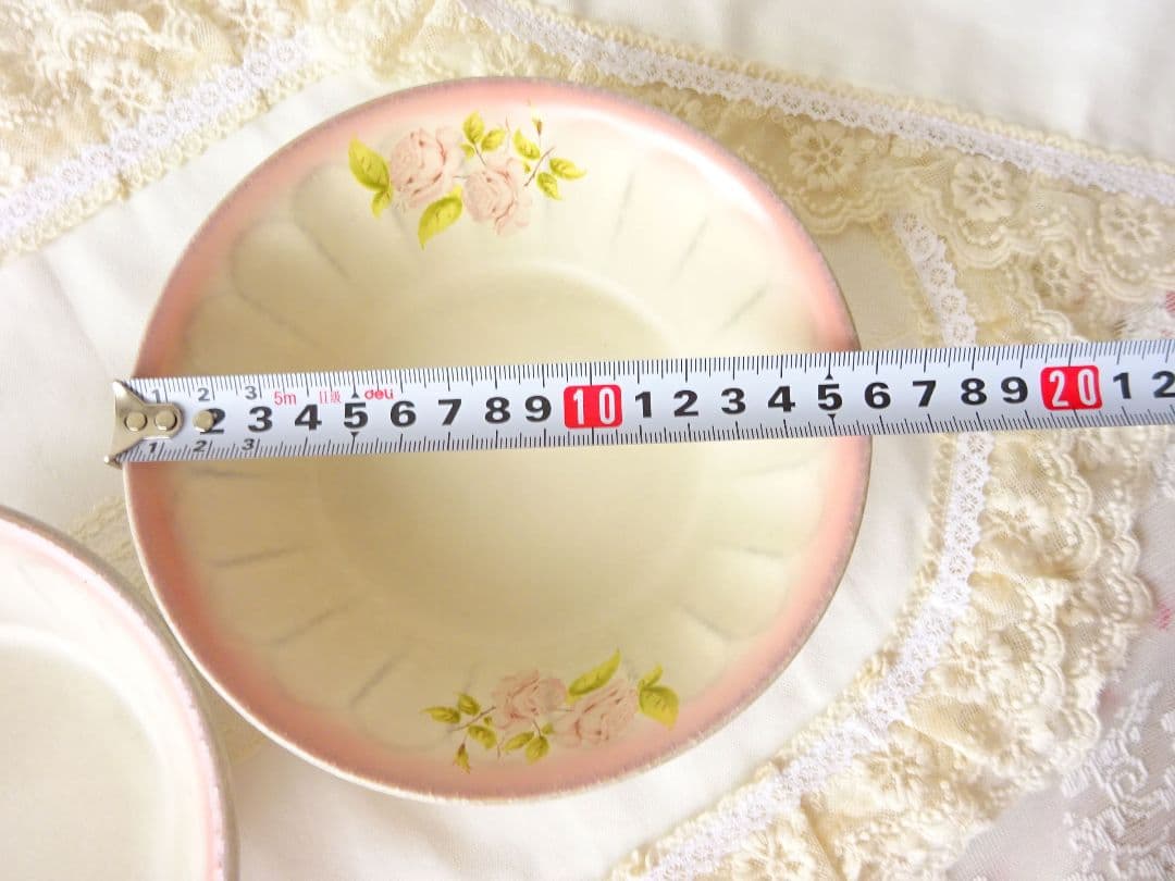イマン　ダイアナローズ　和陶器　和食器　深皿　中鉢２個セット　マニーローズ