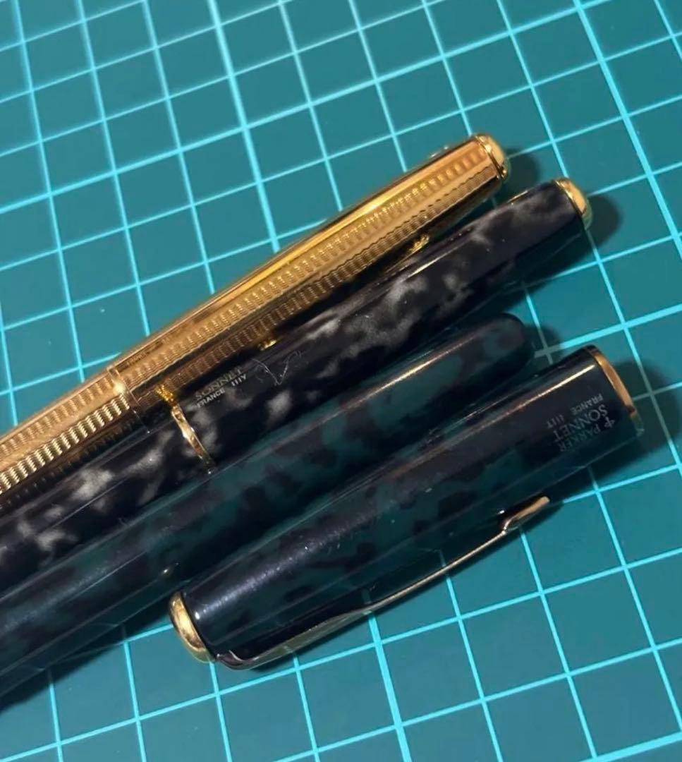 PARKER ソネット　万年筆&シャープペンシル&ボールペン3点セット　　マダラ