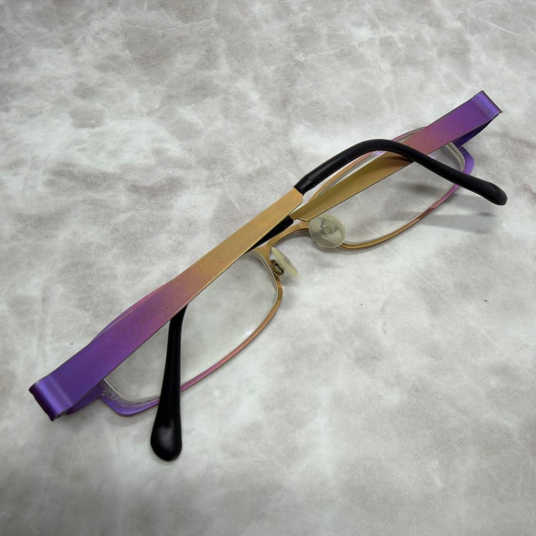 LINDBERG リンドバーグ 度付き眼鏡 ヴィンテージメガネ パープル