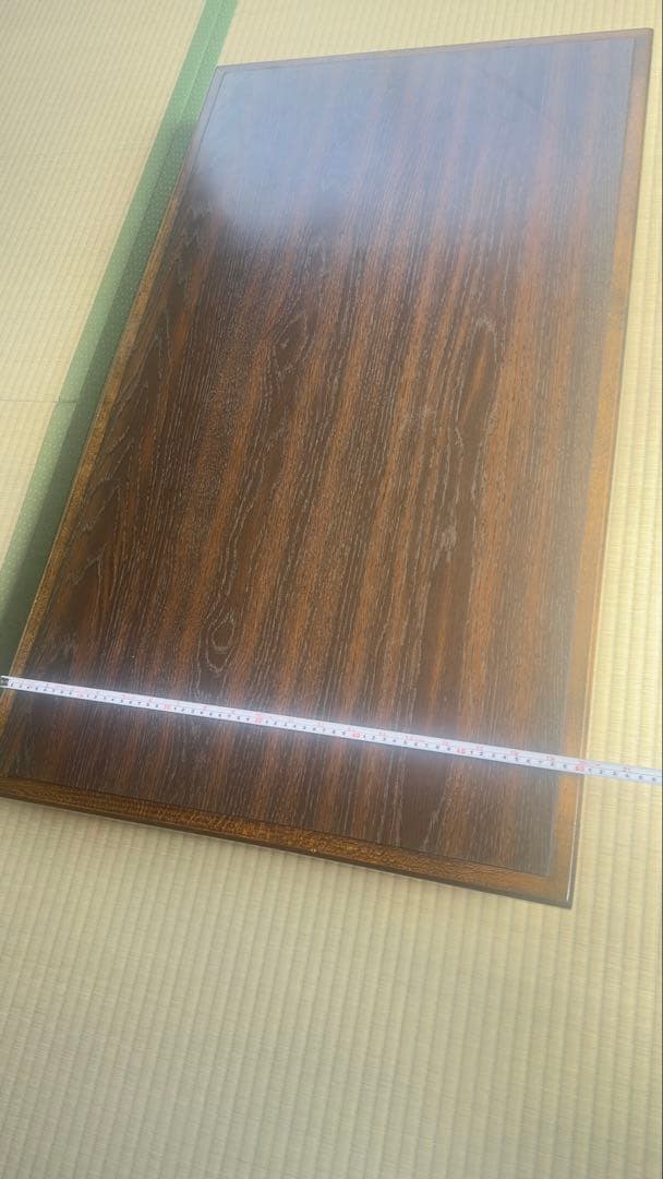 伝統和家具　ダークブラウン木製和風座卓 約105cm 古民具 送料込み