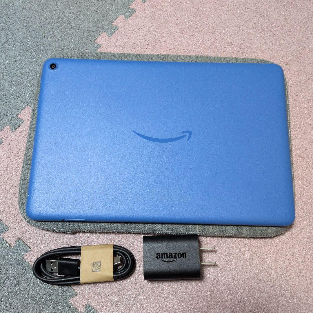 美品　Amazon Fire HD10 青 充電器・USBケーブル・フィルム付き