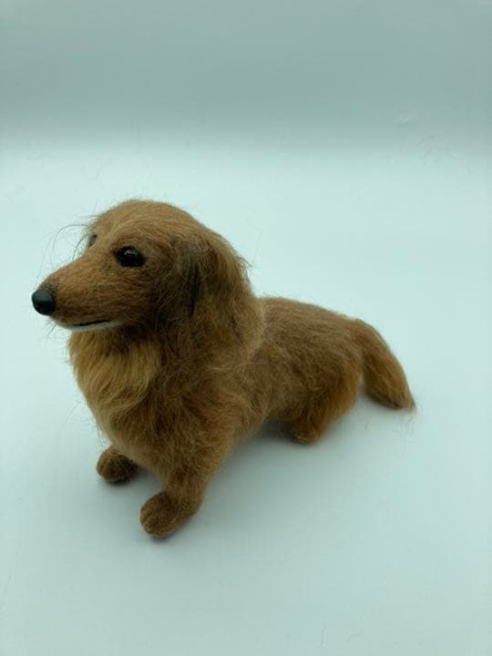 羊毛フェルト犬　ミニチュアダックスフンド