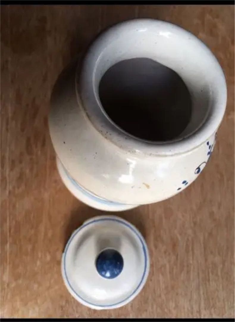 アンティーク　キャニスター　陶器　ボトル