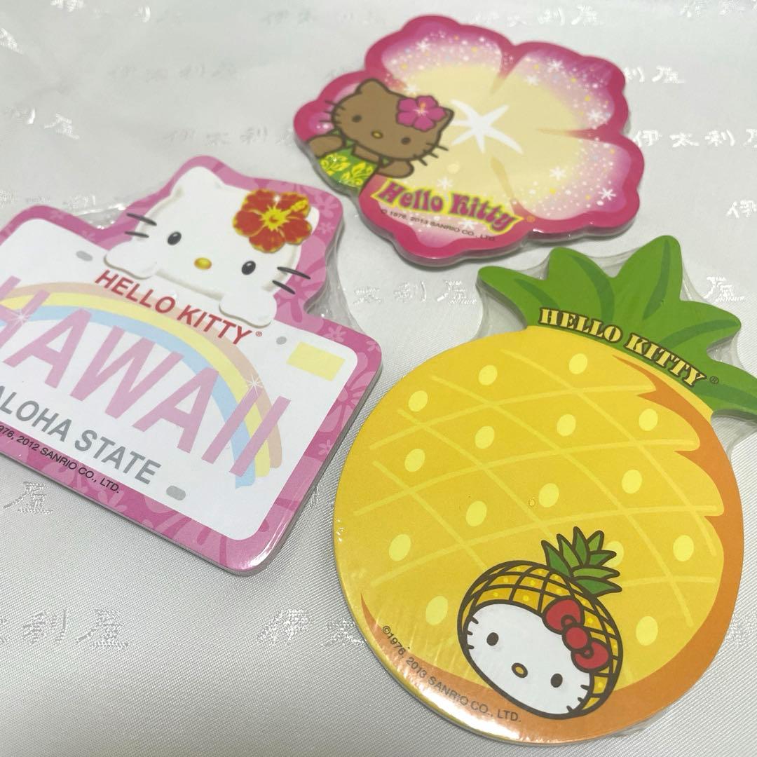 サンリオ♡キティ 海外限定 日焼けハイビスカス パイナップルダイカット付箋メモ