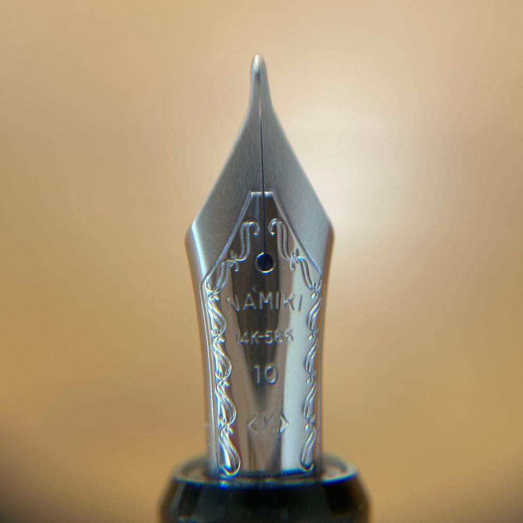 レア　Namiki bamboo 万年筆 マットシルバー　中字　ナミキ　バンブー