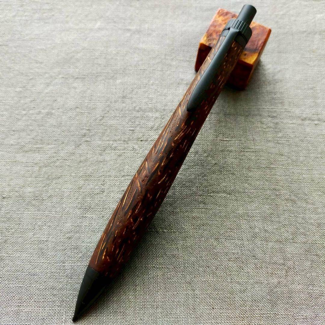 檳榔樹　ハンドメイド　木軸シャープペン　0.5mm　天然木　ブラック