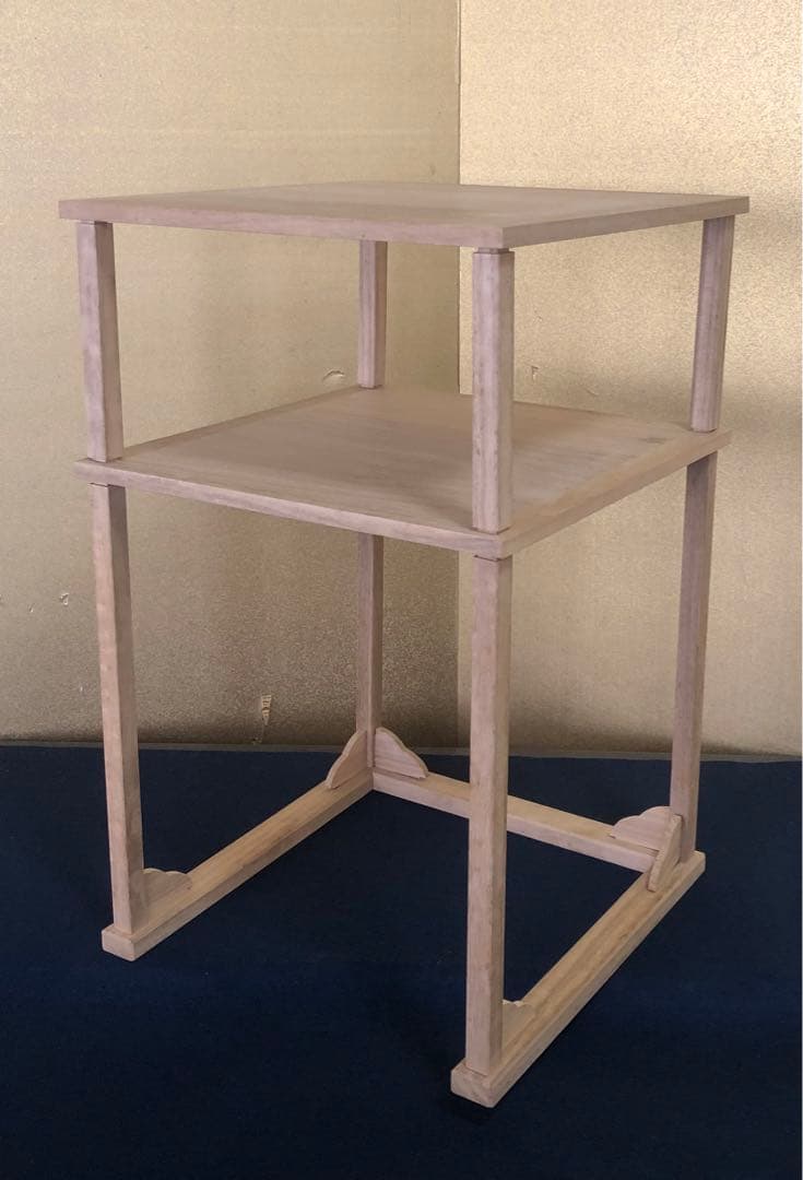《R》茶道具 二重棚 組立式 指物師 祐斎作 元箱　260221け5