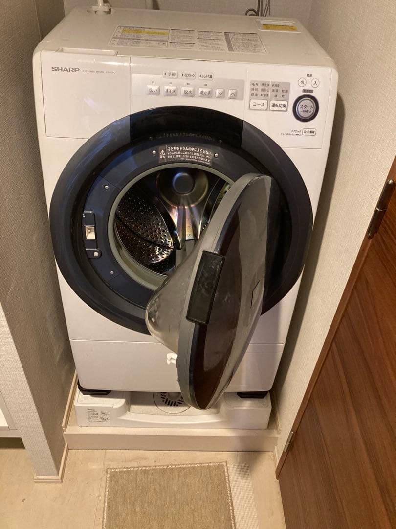 【美品・正常稼働】SHARP ドラム式洗濯乾燥機 ES-S7C-WR（右開き）