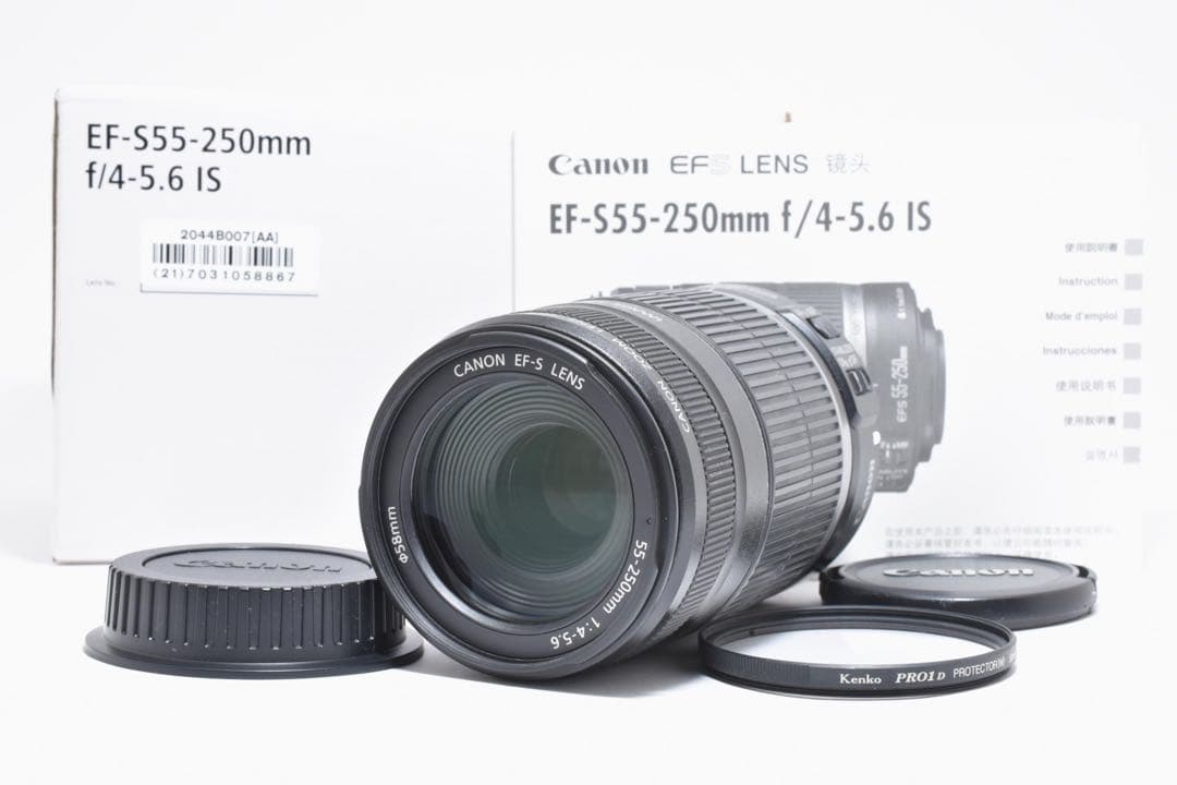 Canon EF-S 55-250mm IS★美品★手ぶれ補正 一眼レフ 箱付き