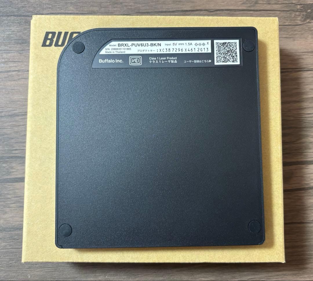 BUFFALO ブルーレイディスクドライブ　BRXL-PUV6U3-BK/N