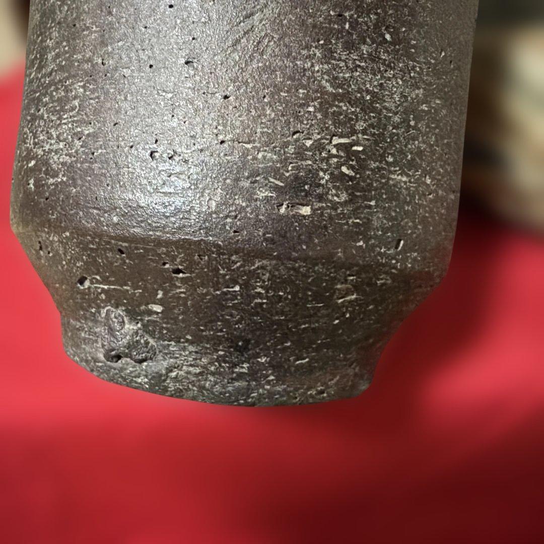 骨董・茶道具江戸時代古い 南蛮焼 古南蛮　花入 花道 華道