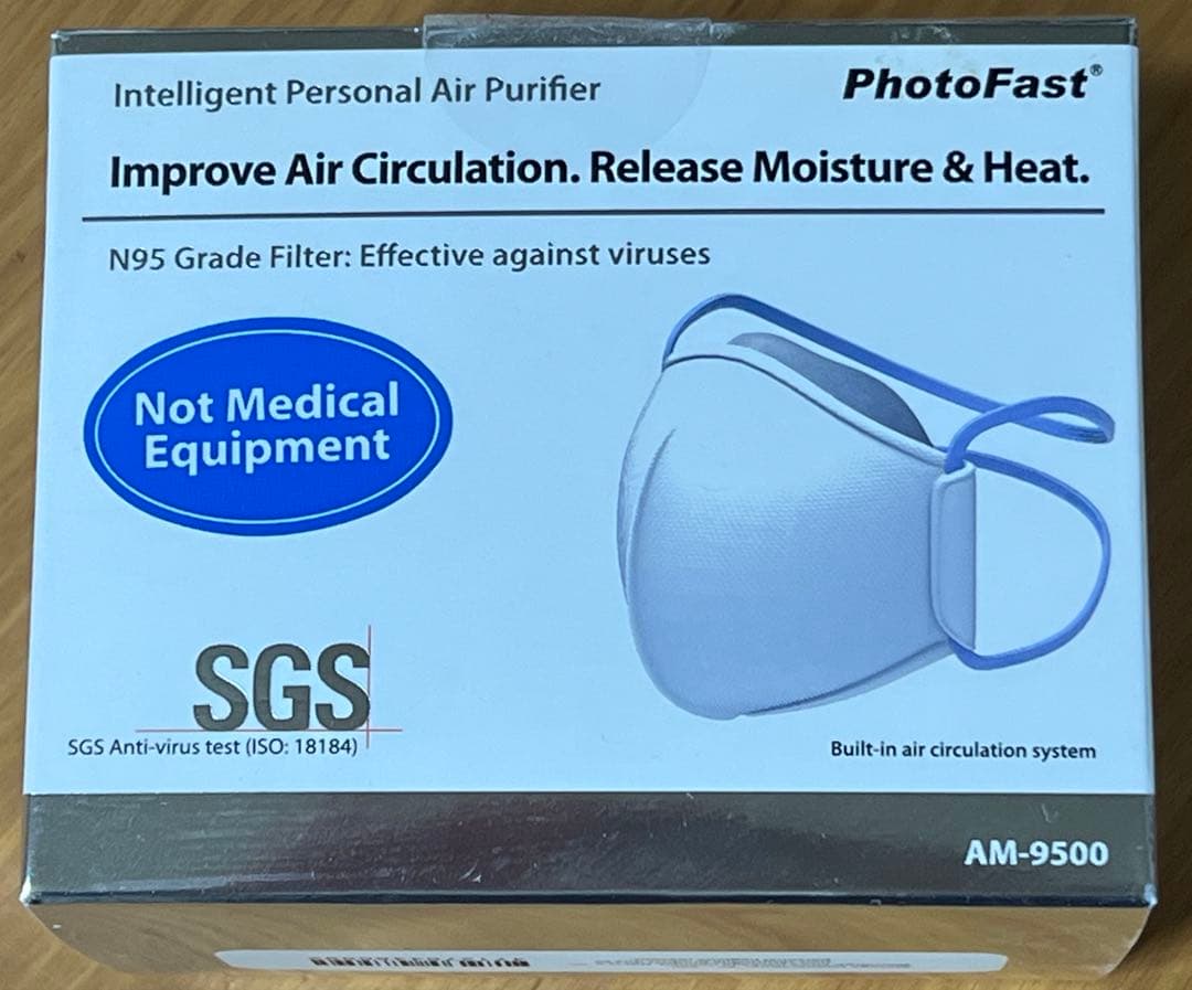 未使用PhotoFast AM-9500 マスク式空気清浄器 N95フィルター付