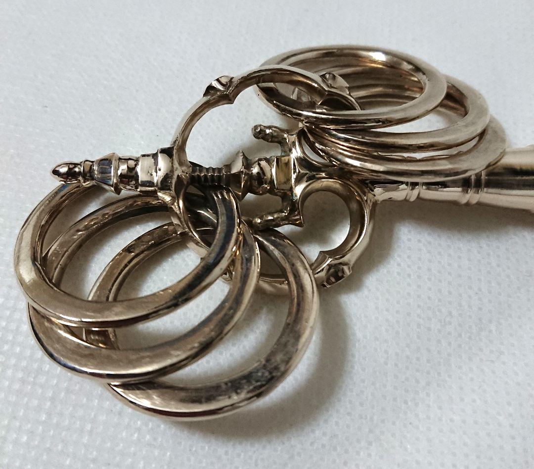 ✶金属工芸品✶錫杖 六環 鳴金 佐波理 黒檀柄付 京都 仏具・密教・山伏・修験道
