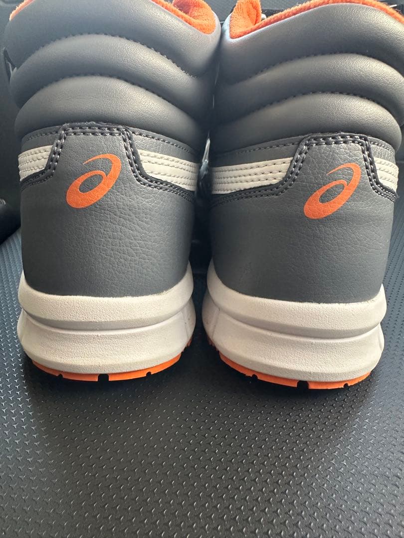 asics WIN JOB CP302 安全靴 グレー/オレンジ　26cm