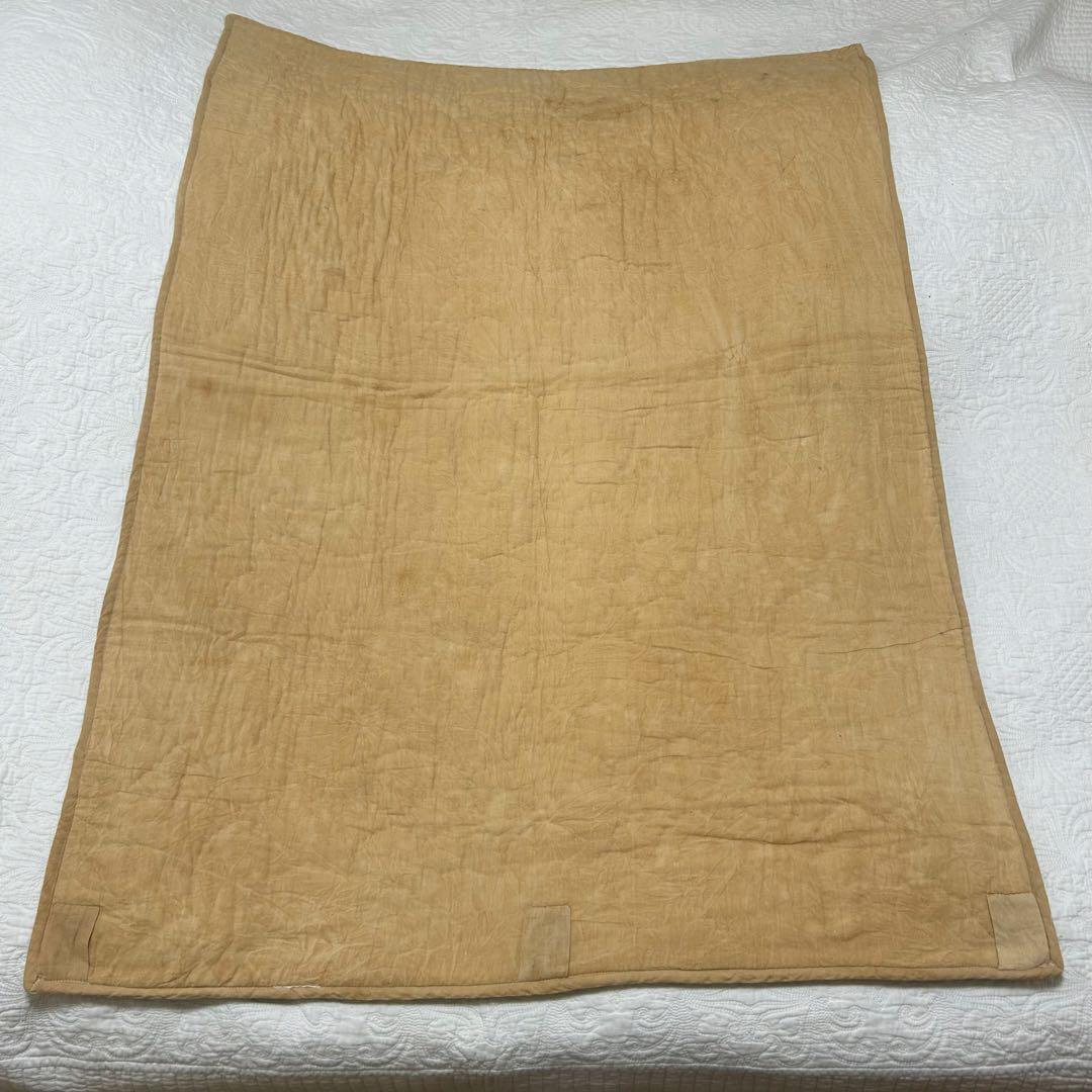 美品【アンティーク コットンキルト長方形】六角形パッチワーク【プレ付】アメリカン