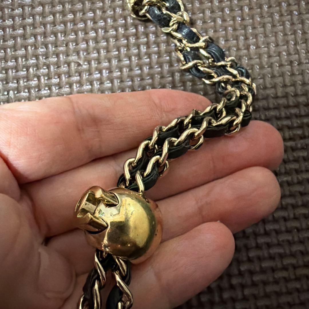 CHANEL ブラックレザー iPhoneケース　13pro