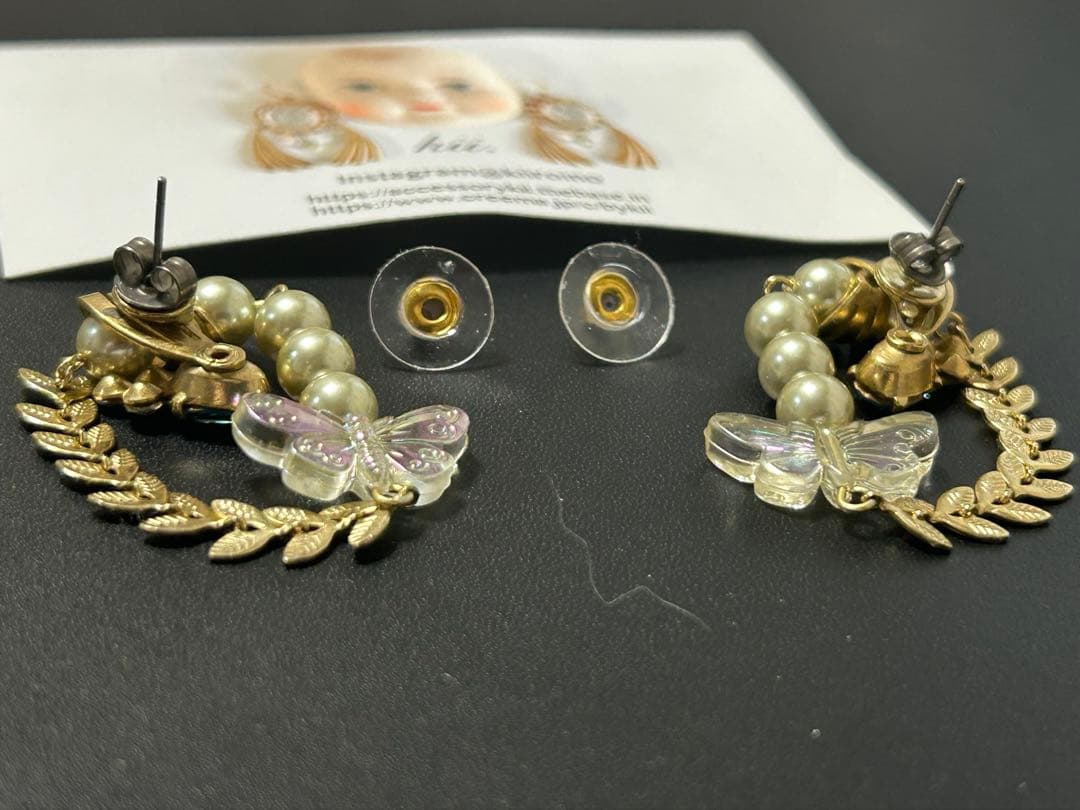 kii. ハンドメイド アクセサリー ピアス ヴィンテージ