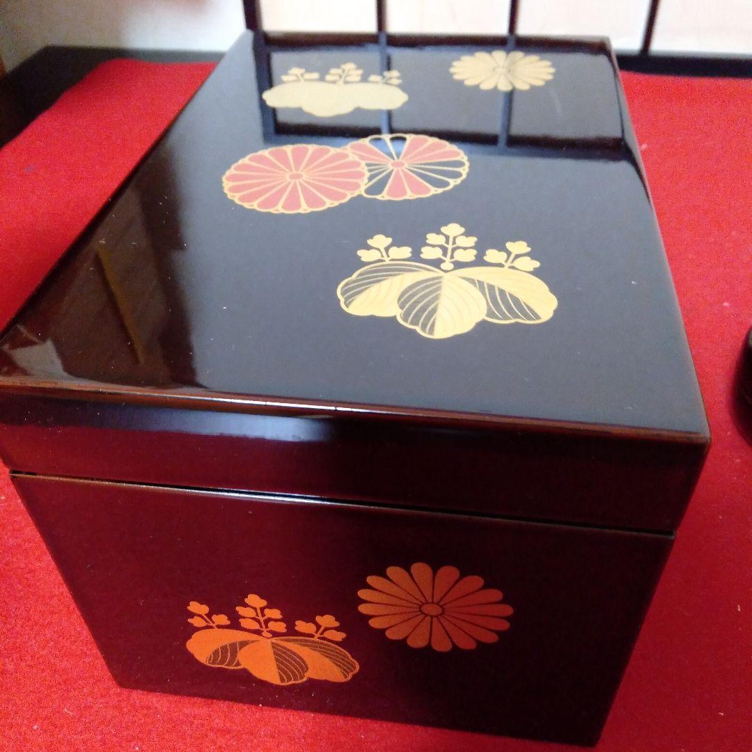 高台寺蒔絵　溜塗利休茶箱　美品