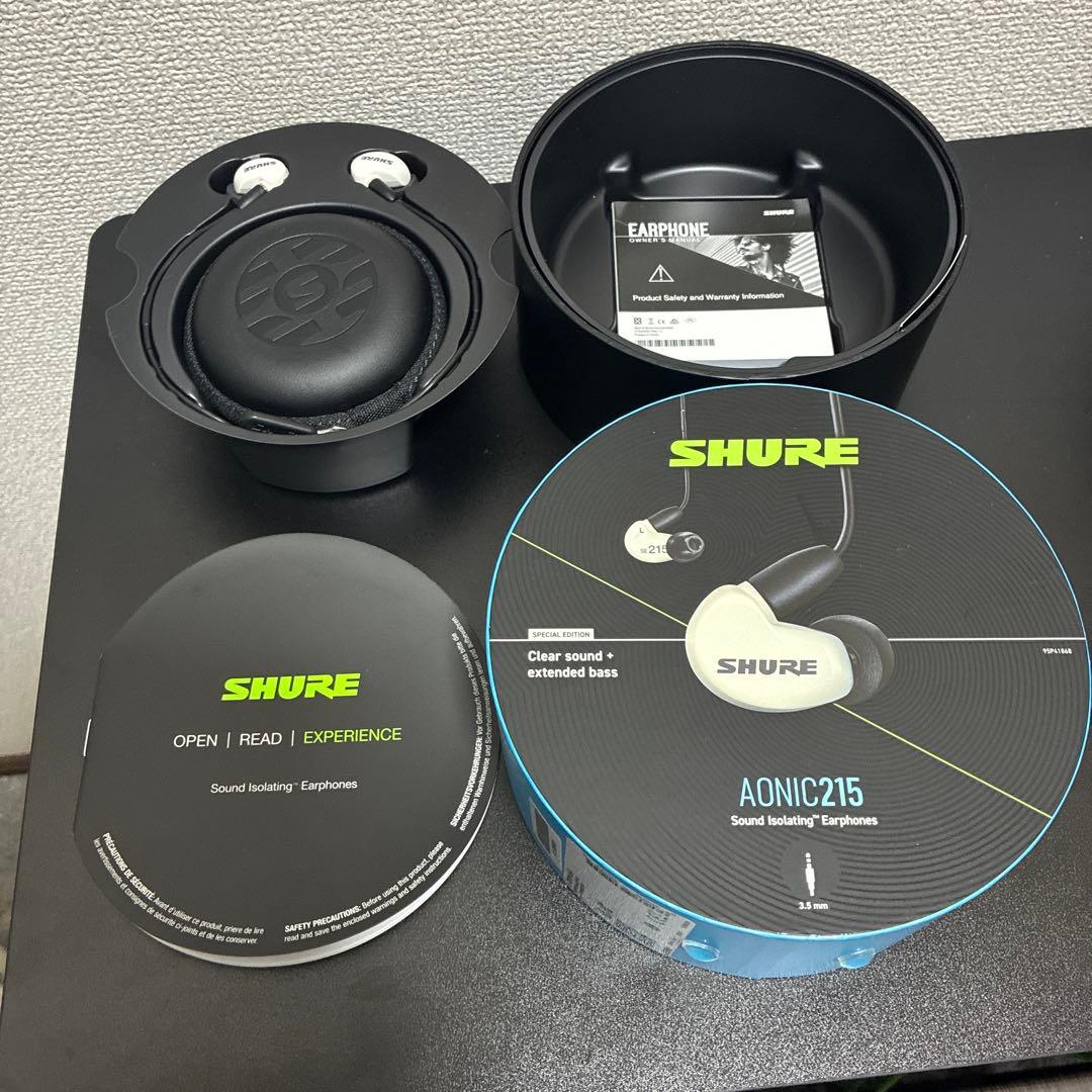 shure se215 マイク付 white