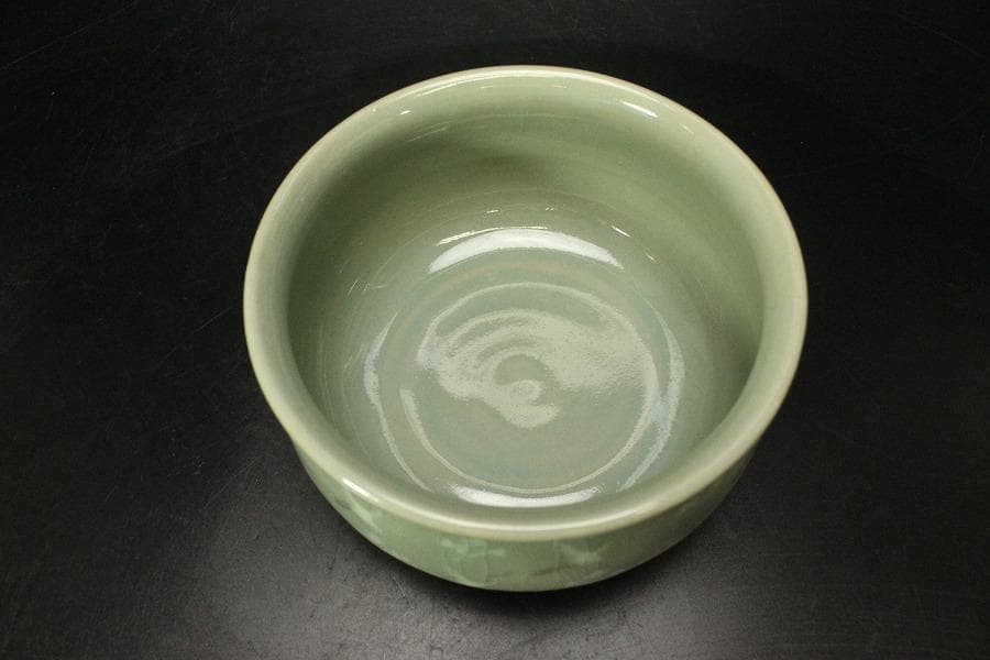 茶道具 東国窯 高麗青磁 雲鶴紋 皆具 揃 未使用 共箱(ZE868)