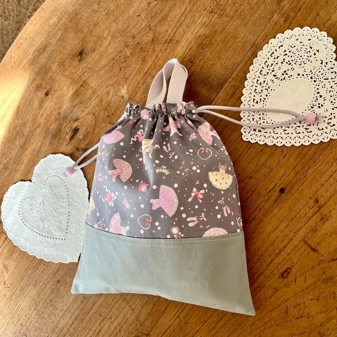 入園入学3点セット♡レッスンバッグ　上靴入れ　お着替え入れ　女の子ネームタグ無料