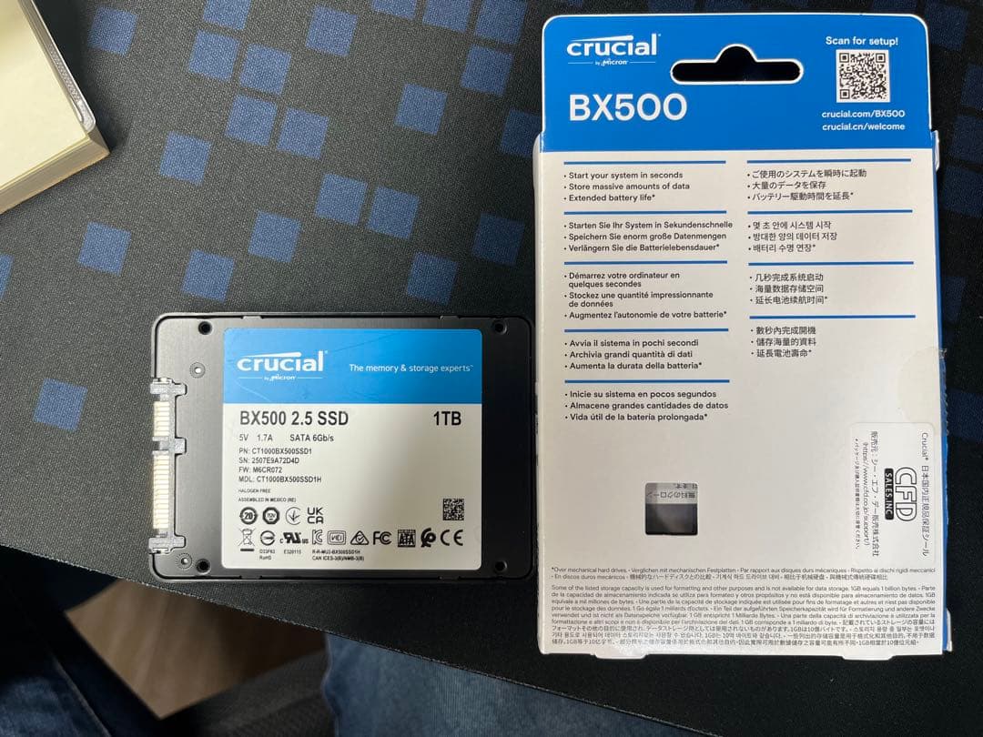 内蔵型SSD Crucial BX500 1TB