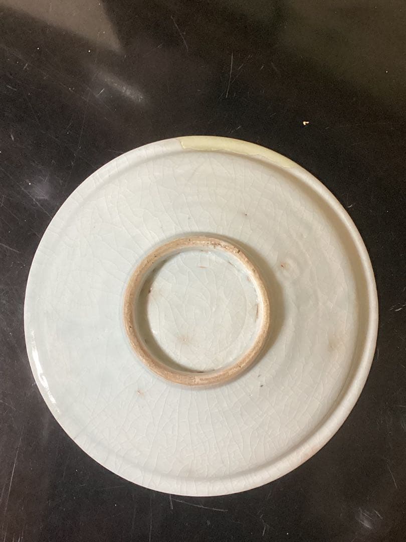 初期伊万里　江戸前期染付山水釣り人図　骨董古美術品