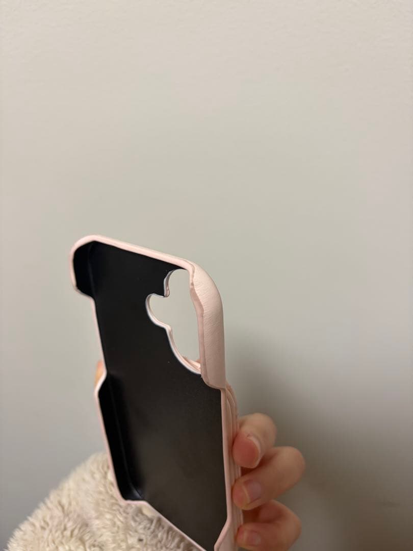 ピンク キルティング iPhoneケース