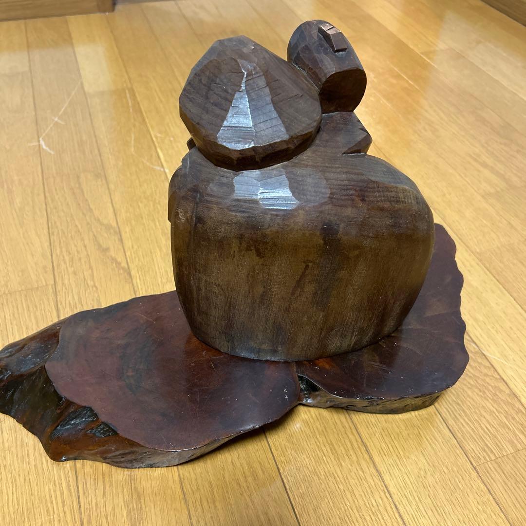 大黒天 木彫 仏像 彫刻 置物 風水 金運　骨董 インテリア・アンティーク