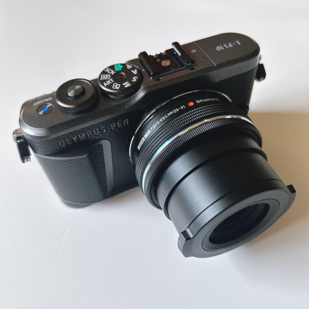 ◆OLYMPUS E-PL10ミラーレス一眼カメラ　ブラック◆スマホ転送