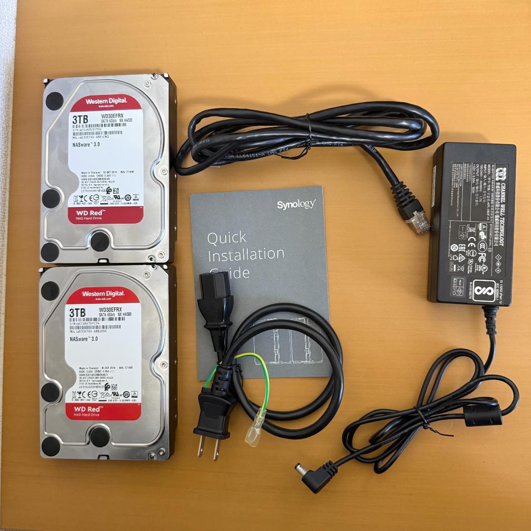Synology NAS DS218j HDD WD30EFRX 3TB✖︎２台